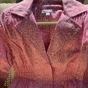 Joan Rivers 3/4 sleeve animal print jacket